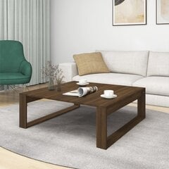 Kavos staliukas, rudas ąžuolo, 100x100x35cm, apdirbta mediena kaina ir informacija | Kavos staliukai | pigu.lt