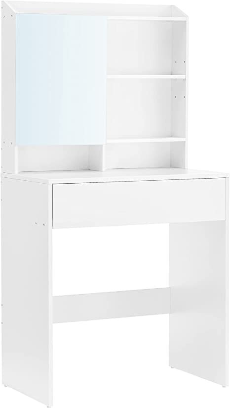 Kosmetinis staliukas su veidrodžiu VASAGLE RDT118W01 kaina ir informacija | Kosmetiniai staliukai | pigu.lt