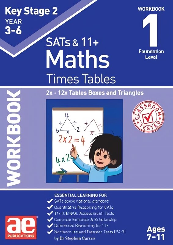 KS2 Times Tables Workbook 1: 2x - 12x Tables Boxes & Triangles цена и информация | Knygos paaugliams ir jaunimui | pigu.lt