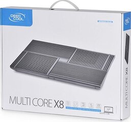 Deepcool Notebook cooler Multicore x8 up to 17&quot; nb, 4x100mm fan, 2 x USB ports kaina ir informacija | Kompiuterių aušinimo ir kiti priedai | pigu.lt