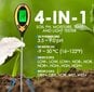 4in1 Dirvožemio pH matuoklis kaina ir informacija | Drėgmės, temperatūros, pH, ORP matuokliai | pigu.lt