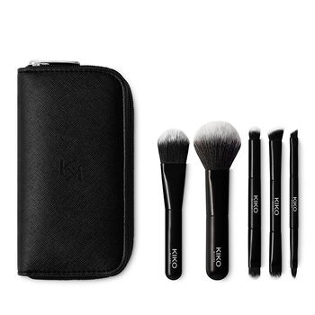 Дорожный набор из 5 профессиональных кистей Kiko Milano Travel Brush Set цена и информация | Кисти для макияжа, спонжи | pigu.lt