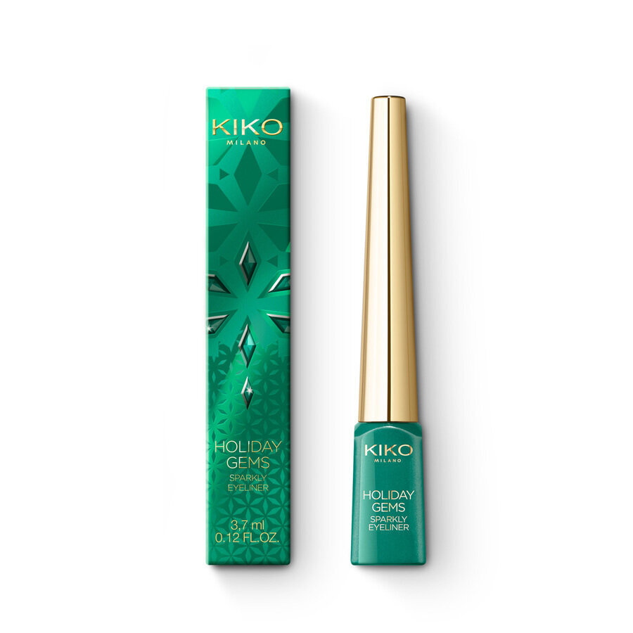 Blizgantis akių pieštukas Kiko Milano Holiday Gems Sparkly Eyeliner, 03 Twinkling Black kaina ir informacija | Akių šešėliai, pieštukai, blakstienų tušai, serumai | pigu.lt