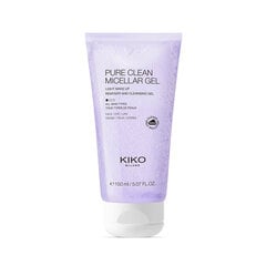 Мицеллярный гель для очищения лица, контура глаз и губ Kiko Milano Pure Clean Micellar Gel, 150мл цена и информация | Средства для очищения лица | pigu.lt