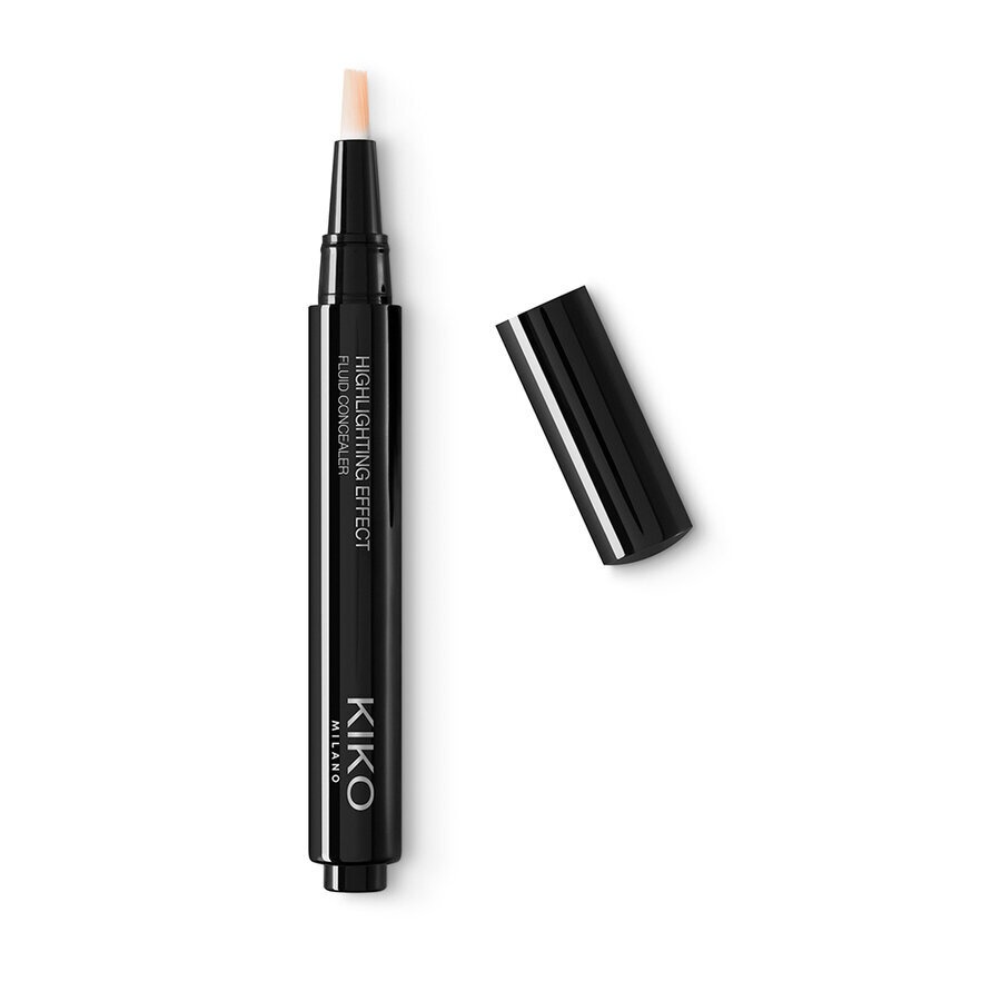 Korektorius Kiko Milano Highlighting Effect Fluid Concealer, 01 Porcelain kaina ir informacija | Makiažo pagrindai, pudros | pigu.lt