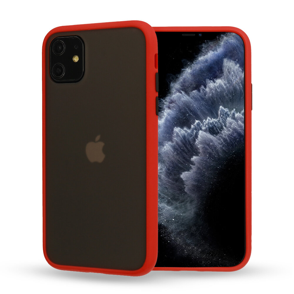 Dėklas telefonui Color Button - iPhone XR , raudona kaina ir informacija | Telefono dėklai | pigu.lt