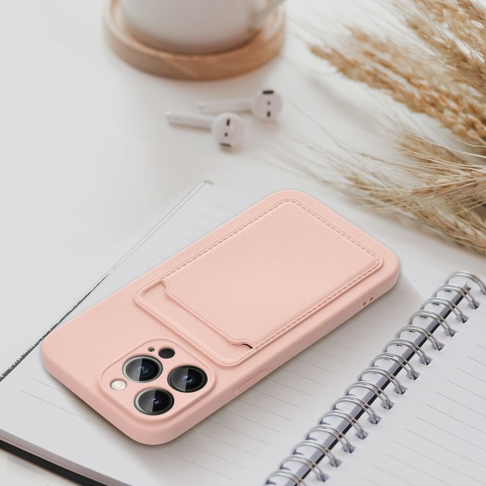 Dėklas telefonui Forcell CARD - iPhone 12 / 12 Pro, rožinis kaina ir informacija | Telefono dėklai | pigu.lt