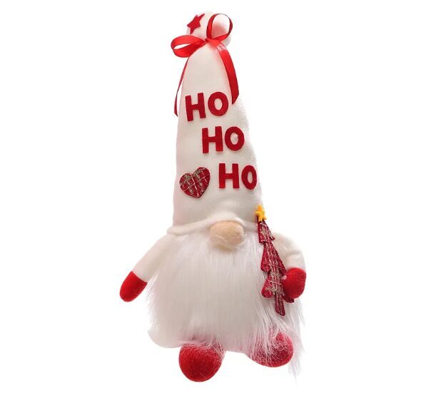 Kalėdų nykštukas LED YX058 36cm baltas kaina ir informacija | Kalėdinės dekoracijos | pigu.lt