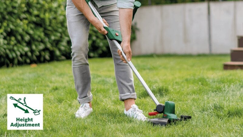 Akumuliatorinis trimeris Bosch Universal GrassCut 18V-26m 06008C1D04, be baterijos kaina ir informacija | Trimeriai (žoliapjovės), krūmapjovės | pigu.lt