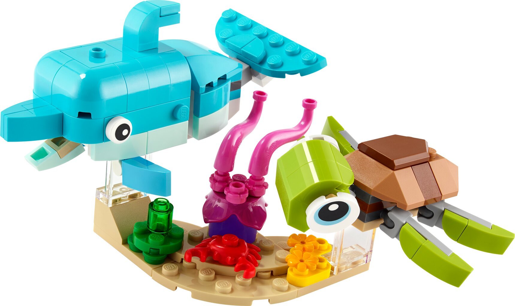 31128 LEGO® Creator Delfinas ir vėžlys цена и информация | Konstruktoriai ir kaladėlės | pigu.lt