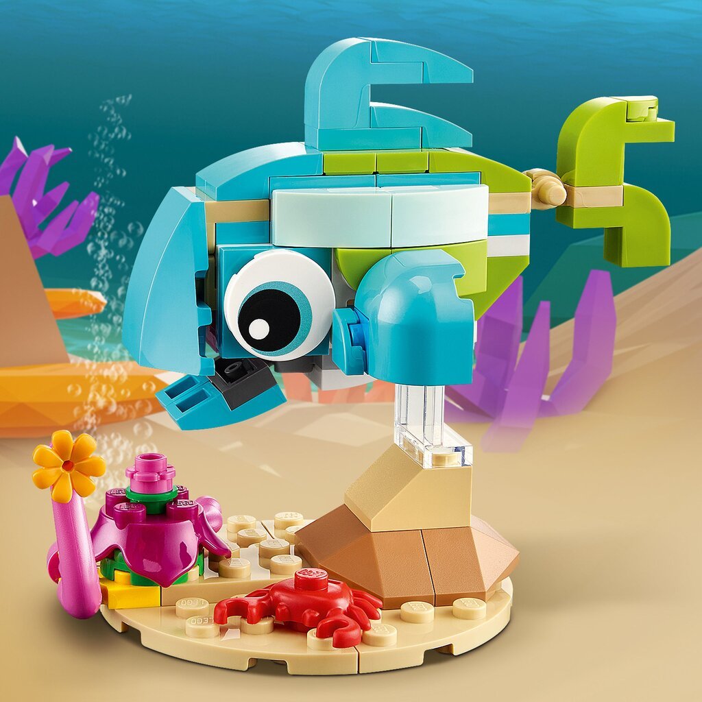 31128 LEGO® Creator Delfinas ir vėžlys цена и информация | Konstruktoriai ir kaladėlės | pigu.lt
