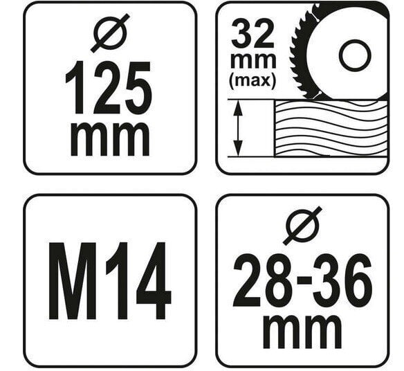 Apsauginis gaubtas Yato M14, 125 mm YT-82986 kaina ir informacija | Šlifuokliai | pigu.lt