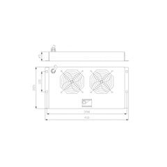 Aušinimo skydelis su termostatu Intellinet 2x23W 19" spintoms, viršus цена и информация | Аксессуары для корпусов | pigu.lt