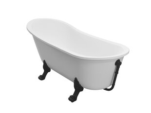 Ванна Besco Olaya 160, Белый+Черный цена и информация | Для ванны | pigu.lt