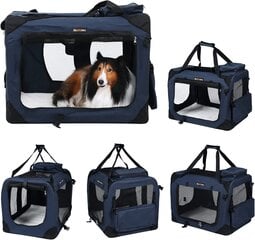 Сумка для перевозки домашних животных Feandrea PDC70Z, 70 x 52 x 52 см, синяя цена и информация | Переноски, сумки | pigu.lt
