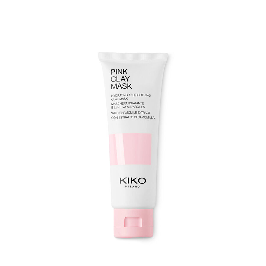 Rožinio molio veido kaukė Kiko Milano Pink Clay Mask, 50ml kaina ir informacija | Veido kaukės, paakių kaukės | pigu.lt