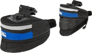 Dviračio sėdynės krepšys Romet M-Wave, 1 l, juodas/mėlynas kaina ir informacija | Krepšiai, telefonų laikikliai | pigu.lt