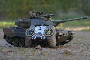 Дистанционно управляемый танк с эффектом дыма Wars King R/C Tank, зеленый цена и информация | Игрушки для мальчиков | pigu.lt