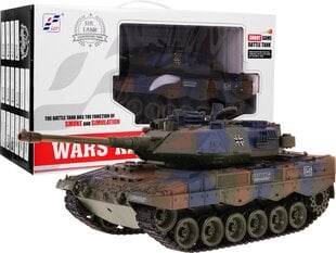 Nuotoliniu būdu valdomas tankas su dūmų efektu Wars King R/C Tank, žalias kaina ir informacija | Žaislai berniukams | pigu.lt