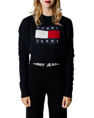 Megztinis moterims Tommy Hilfiger Jeans, juodas kaina ir informacija | Megztiniai moterims | pigu.lt