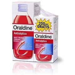 Burnos skalavimo skystis Oraldine Antiseptic, 400 ml + 200 ml kaina ir informacija | Dantų šepetėliai, pastos | pigu.lt