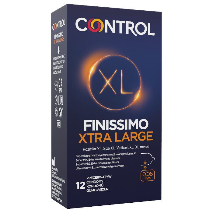 Prezervatyvai Control Finissimo Xtra Large XL, 12 vnt. kaina ir informacija | Prezervatyvai | pigu.lt