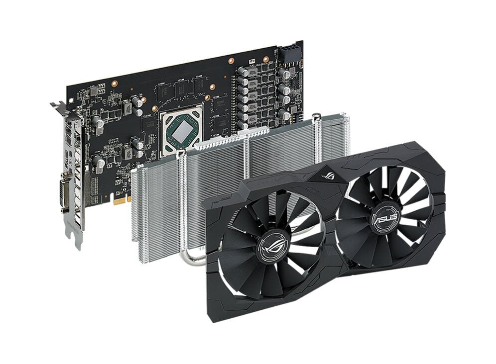 Asus ROG Strix Radeon RX 560 4GB GDDR5 (90YV0HV0-M0NA00) kaina ir informacija | Vaizdo plokštės (GPU) | pigu.lt