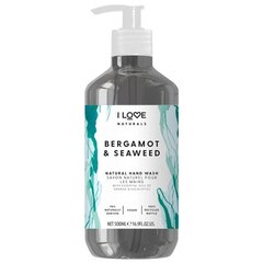 Drėkinamasis skystas rankų muilas Natura ls Bergamot & Seaweed (Hand Wash) 500 ml kaina ir informacija | Muilai | pigu.lt