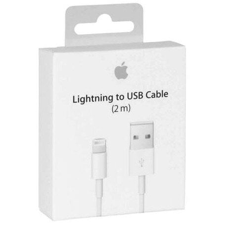 Apple Lightning to USB Cable (2m) - MD819ZM/A kaina ir informacija | Laidai telefonams | pigu.lt