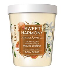 Aromatinis glotninamasis cukraus šveitiklis Caramel and Vanilla Lirene Dermo Sweet Harmony Body Scrub, 200g kaina ir informacija | Dušo želė, aliejai | pigu.lt