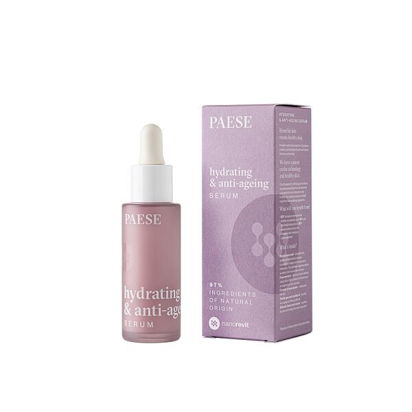 Drėkinamasis serumas nuo raukšlių Paese Hydrating and Anti-Aging Serum, 30ml kaina ir informacija | Veido aliejai, serumai | pigu.lt