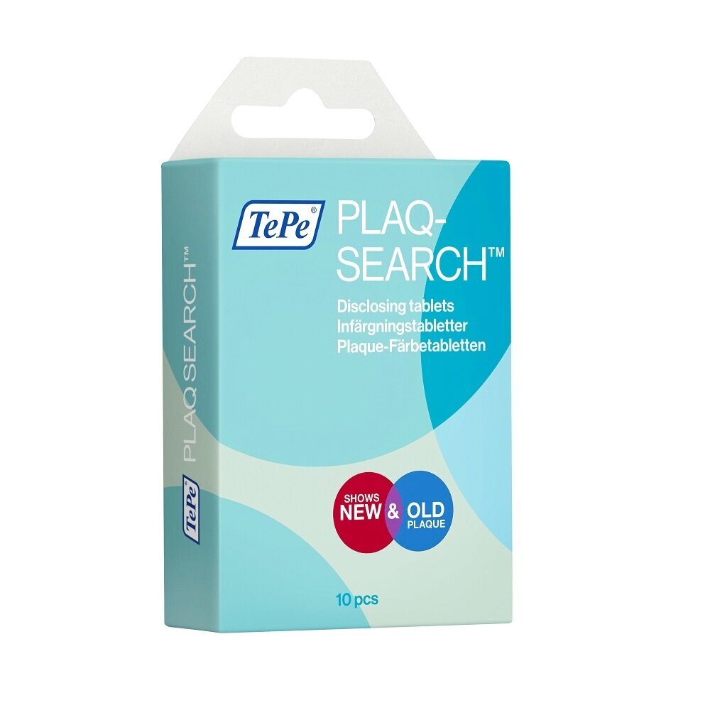 Apnašų indikavimo tabletės Tepe Plaqsearch, 10 vnt. kaina ir informacija | Dantų šepetėliai, pastos | pigu.lt