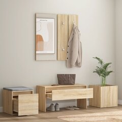 Prieškambario baldų komplektas, Apdirbta mediena, ąžuolo spalva цена и информация | Комплекты в прихожую | pigu.lt