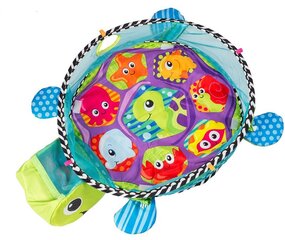 Большой развивающий коврик «Черепаха» с манежем с шариками цена и информация | Игрушки для малышей | pigu.lt