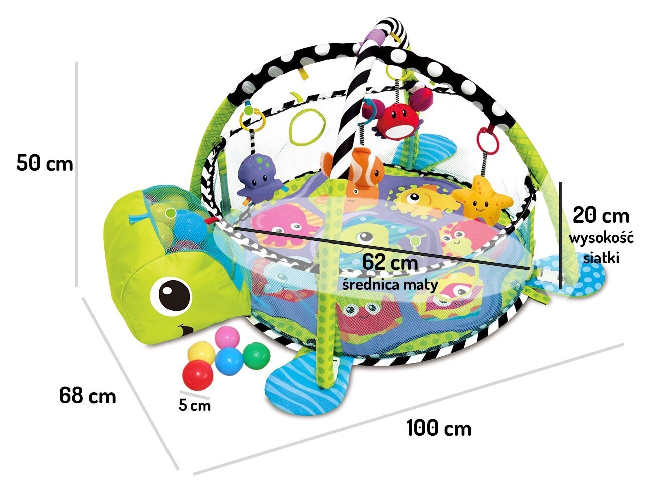 Žaidimų kilimėlis su kamuoliukais Vėžlys kaina ir informacija | Žaislai kūdikiams | pigu.lt