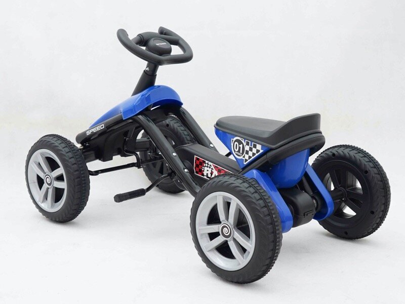 Kartingas su pedalais Gokart, mėlynas kaina ir informacija | Žaislai berniukams | pigu.lt