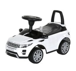 Vaikiškas paspiriamas automobilis su muzika Range Rover Evoque, baltas kaina ir informacija | Žaislai kūdikiams | pigu.lt