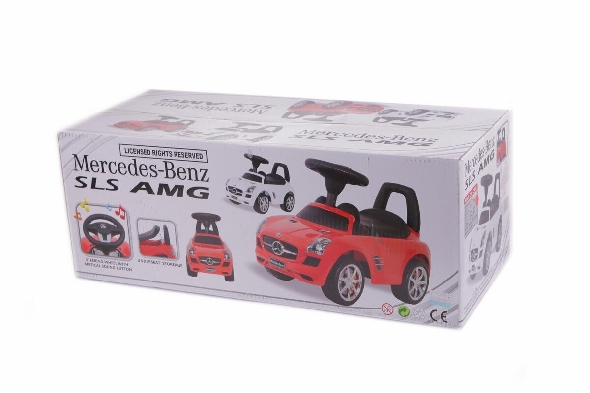 Vaikiškas paspiriamas automobilis Mercedes SLS, raudonas kaina ir informacija | Žaislai kūdikiams | pigu.lt