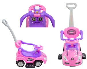 Детские ходунки-толкатель Mega Car Delux 381 3в1, розовые цена и информация | Игрушки для малышей | pigu.lt