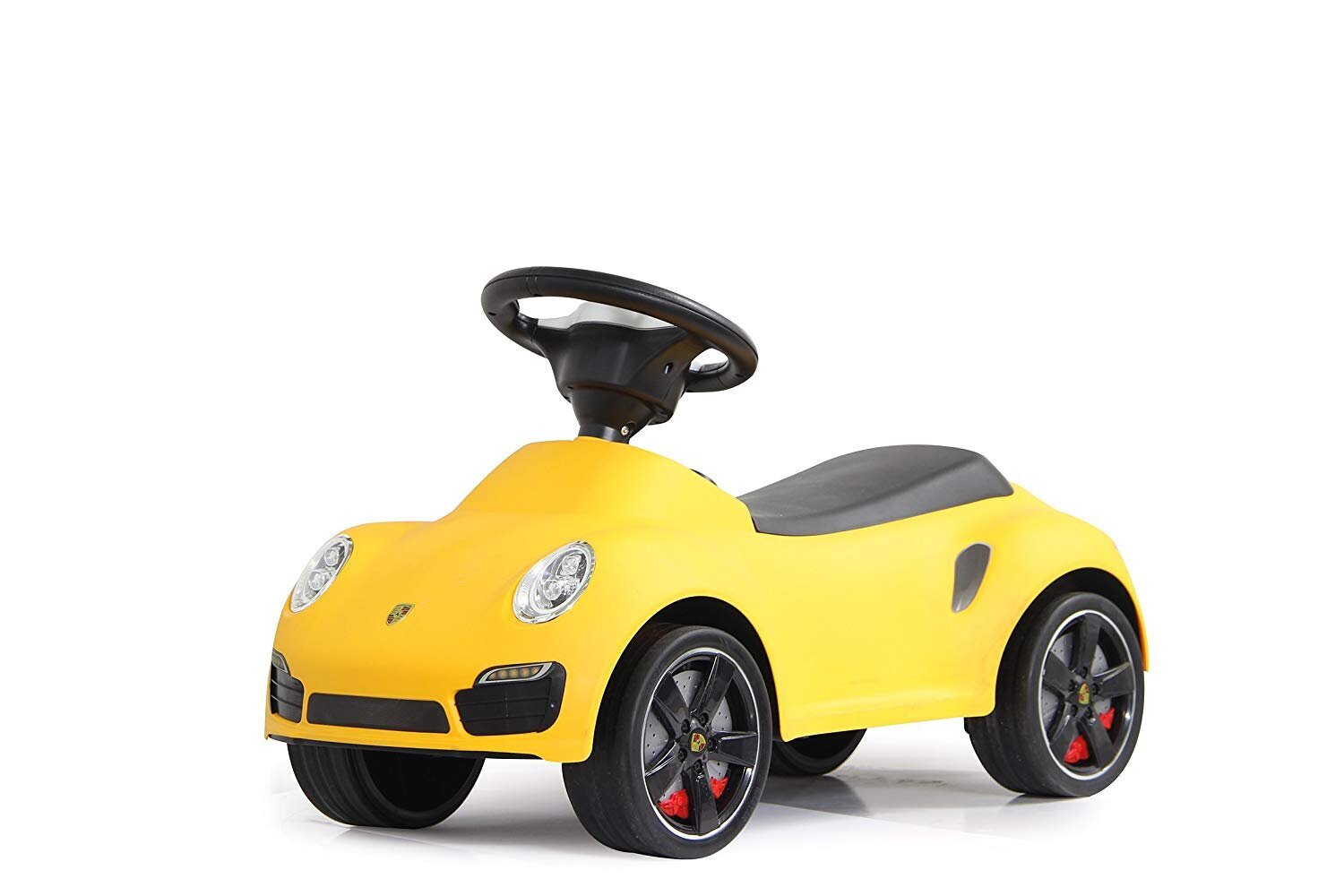 Paspiriama mašinėlė Porsche 911 Turbo S, geltona kaina ir informacija | Žaislai kūdikiams | pigu.lt