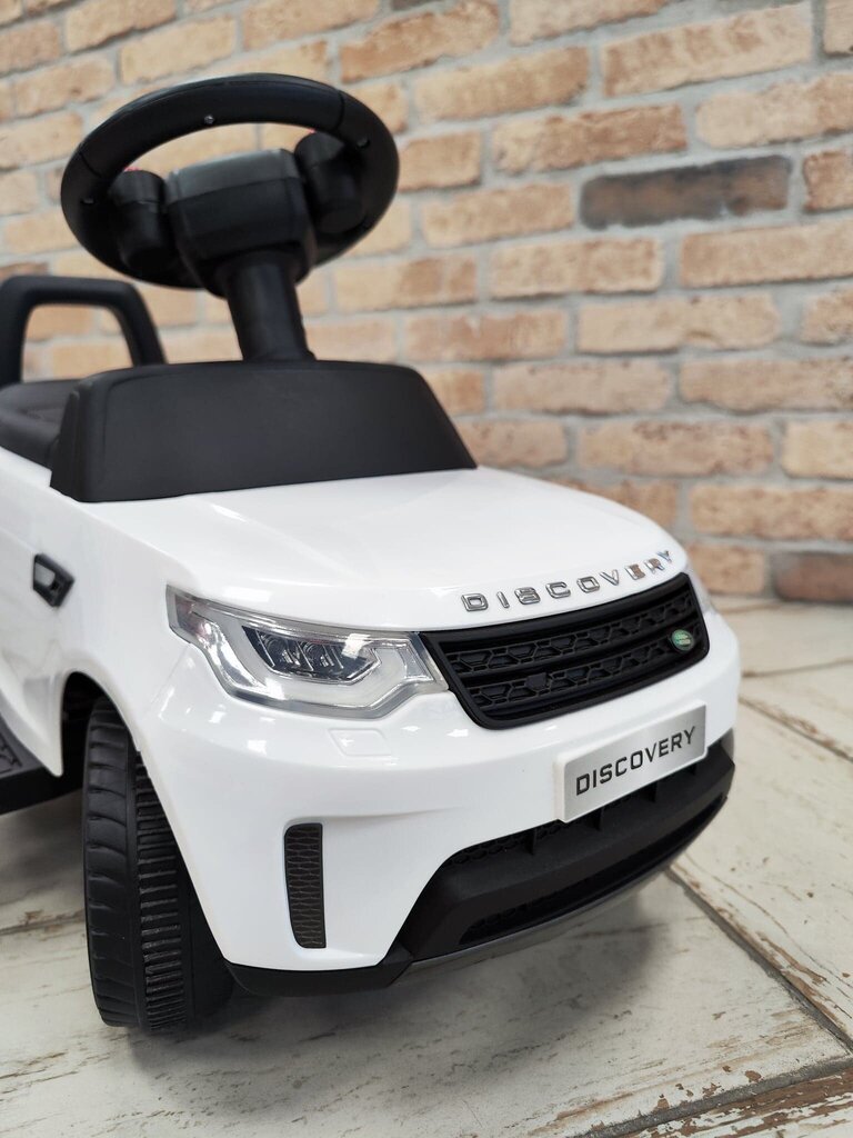 Paspiriama mašinėlė Land Rover Discovery, balta цена и информация | Žaislai kūdikiams | pigu.lt