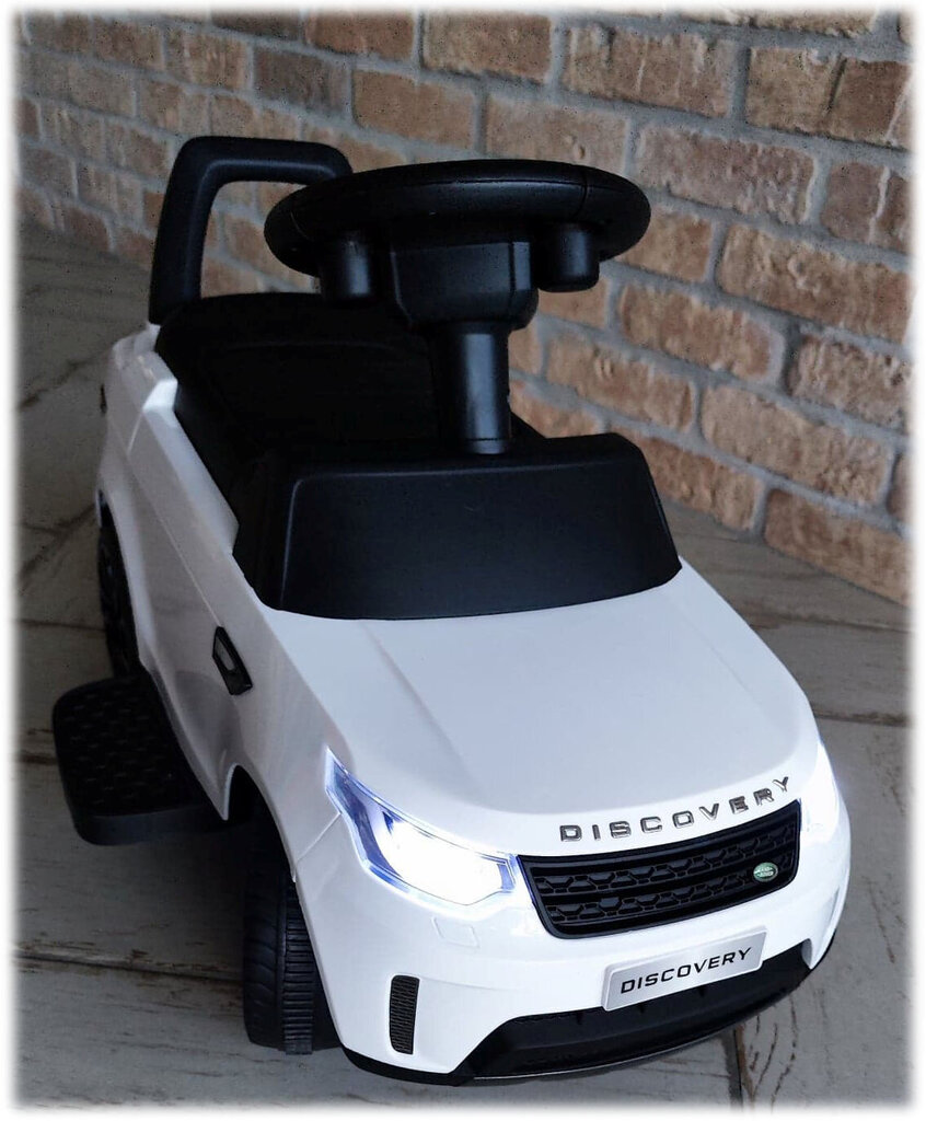 Paspiriama mašinėlė Land Rover Discovery, balta цена и информация | Žaislai kūdikiams | pigu.lt