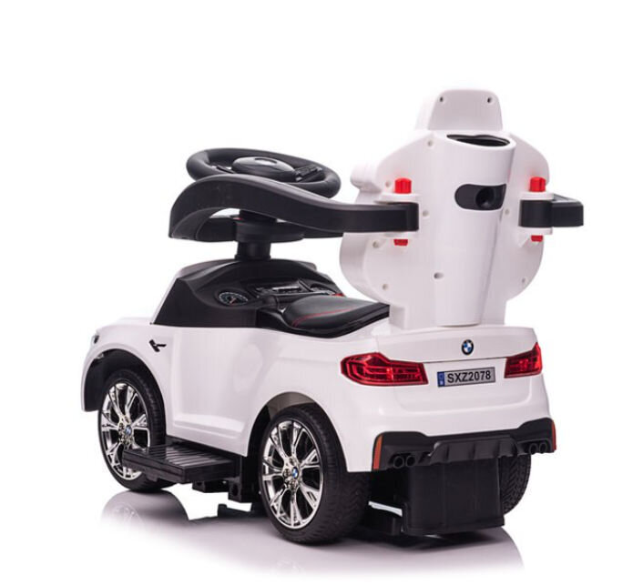 Paspiriama mašinėlė BMW M5, balta kaina ir informacija | Žaislai kūdikiams | pigu.lt