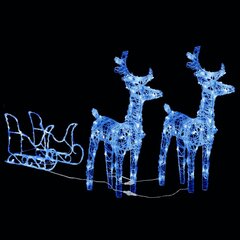 Kalėdų dekoracija Elniai ir rogės, akrilas, 320 LED lempučių цена и информация | Праздничные декорации | pigu.lt