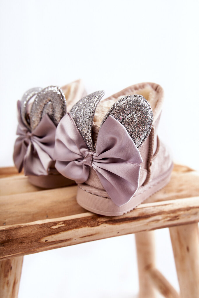 Šilti sniego batai su lankeliais pilkos spalvos Meriva BSB21928.1274 kaina ir informacija | Žieminiai batai vaikams | pigu.lt