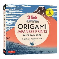 Origami Japanese Prints Paper Pack Book: 256 Double-Sided Folding Sheets with 16 Different Japanese Woodblock Prints with solid colors on the back (Includes Instructions for 8 Models) kaina ir informacija | Knygos apie sveiką gyvenseną ir mitybą | pigu.lt