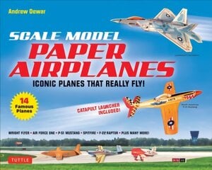 Scale Model Paper Airplanes Kit: Iconic Planes That Really Fly! Slingshot Launcher Included! - Just Pop-out and Assemble (14 Famous Pop-out Airplanes) kaina ir informacija | Knygos apie meną | pigu.lt
