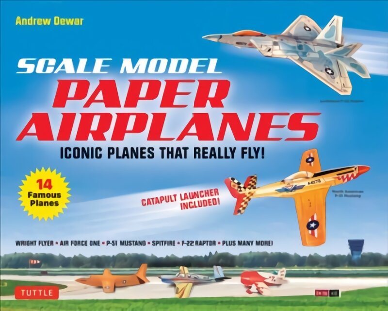 Scale Model Paper Airplanes Kit: Iconic Planes That Really Fly! Slingshot Launcher Included! - Just Pop-out and Assemble (14 Famous Pop-out Airplanes) цена и информация | Knygos apie meną | pigu.lt