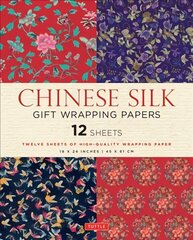 Chinese Silk Gift Wrapping Papers - 12 Sheets: 18 x 24 inch (45 x 61 cm) Wrapping Paper kaina ir informacija | Knygos apie sveiką gyvenseną ir mitybą | pigu.lt