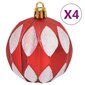 Kalėdinių žaisliukų rinkinys, 64vnt., raudoni ir balti kaina ir informacija | Kalėdinės dekoracijos | pigu.lt